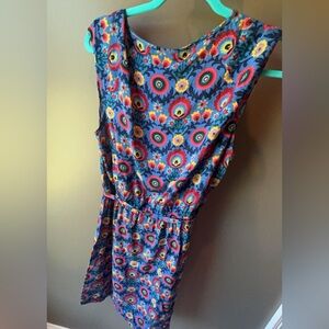 Matilda Jane dress blue floral sleeveless mini size L